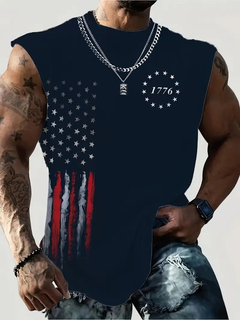 Fashion Personality New Printed Men's Vest Top
