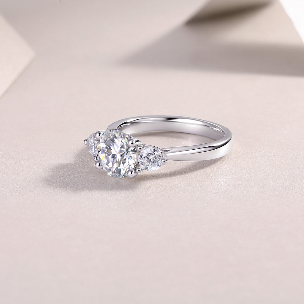 1Three Lives And Three Worlds - A Fashionable And Luxurious Jewelry Piece Set With 2-carat Moissan Diamond S925 Sterling Silver And Platinum-plated Diamond Prohibit TikTok sales