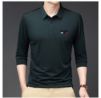 Men's Long-sleeved T-shirt Middle-aged And Youth Bottoming Shirt