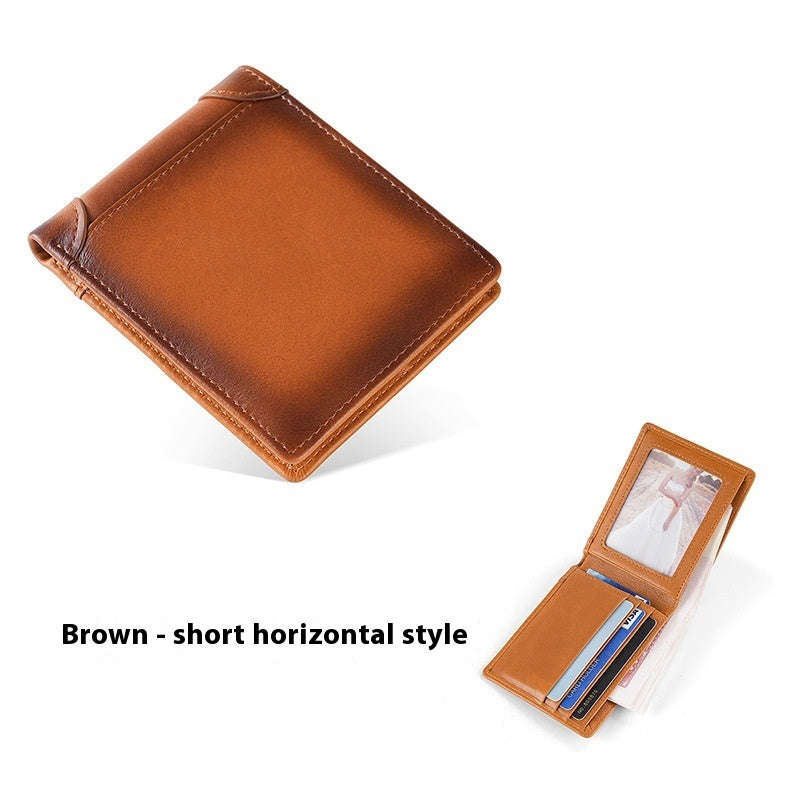 New Genuine Leather Wallet Men's Polished Fashion
