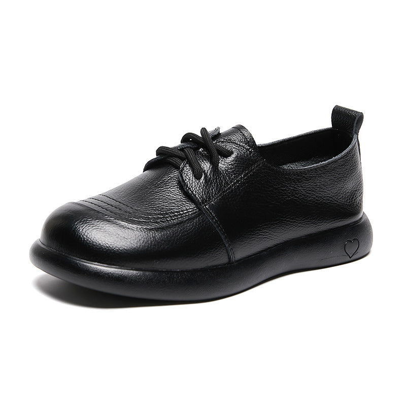 Spring And Autumn Round Toe Lace-up High Heel Pumps