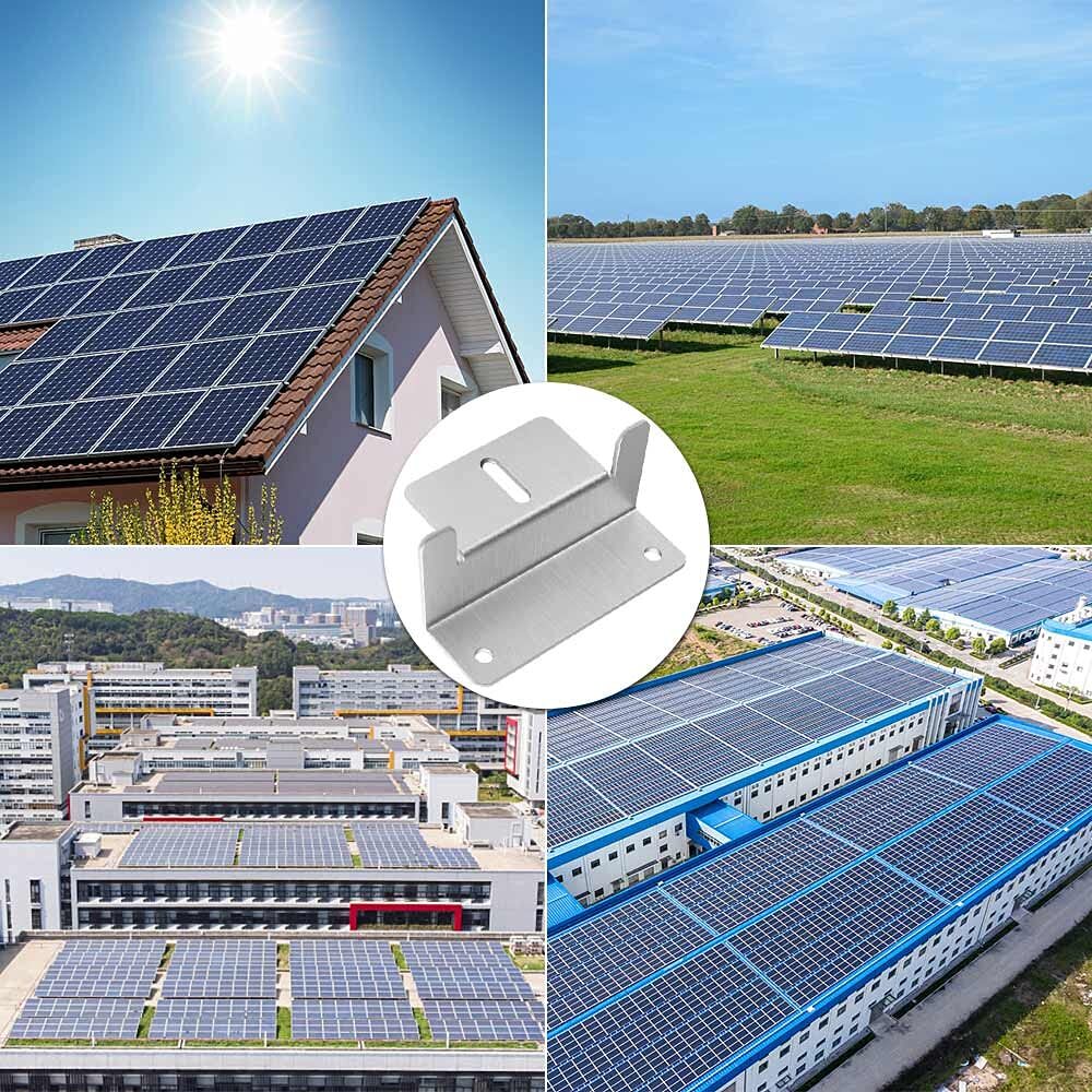 4 Pack Solar Panel Z Brackets Mounting  Stainless Fixings Caravan Roof Motorhome RV