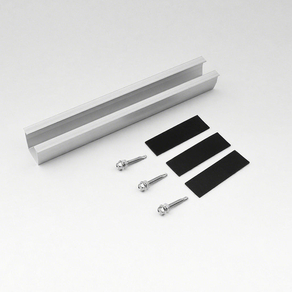 Support pan European shipping-12/20cm U-shaped Guide Rail Black Set Solar Panel Photovoltaic U-shaped Guide Rail 4-piece Set 35 Side Pressure Note Boxset