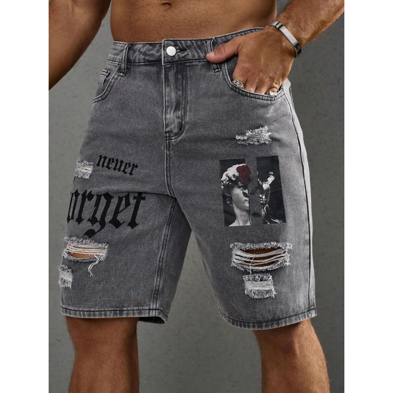 Men's Letter Printed Do The Old Cowboy Shorts