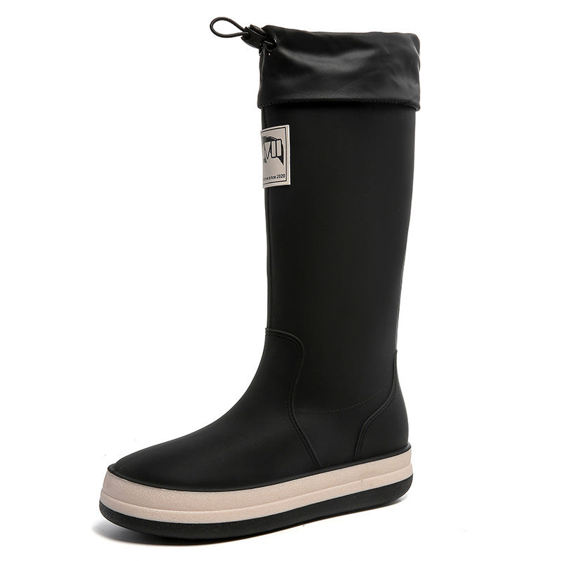 Couple Platform High Tube Outdoor Camping Rain Boots Waterproof Non-slip Rain Boots