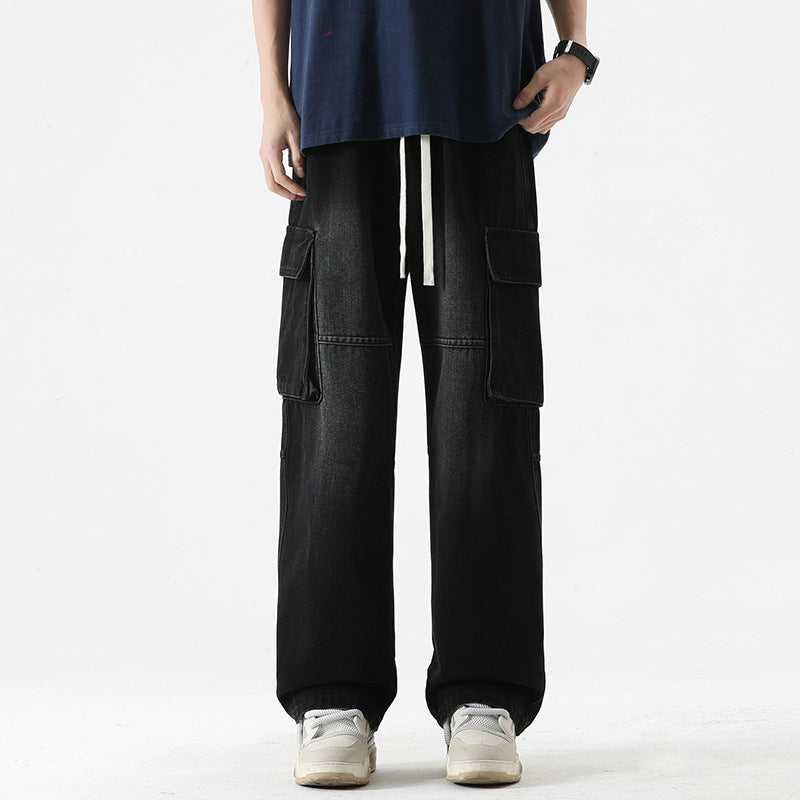 Men's Retro Pocket Stitching Jeans