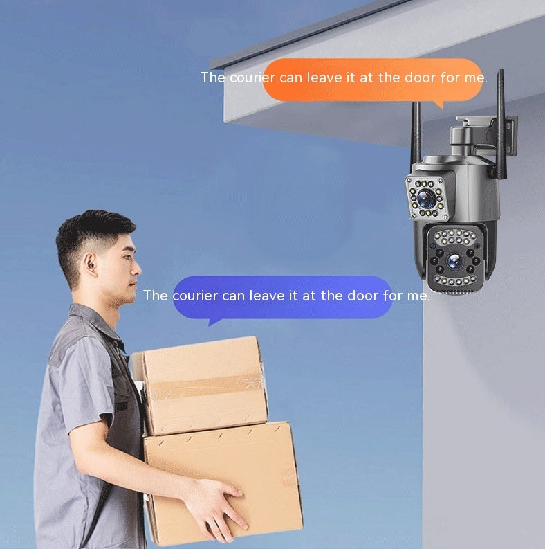 Outdoor Waterproof HD Night Vision Home Monitor Wireless WiFi Remote 4G Dual Camera