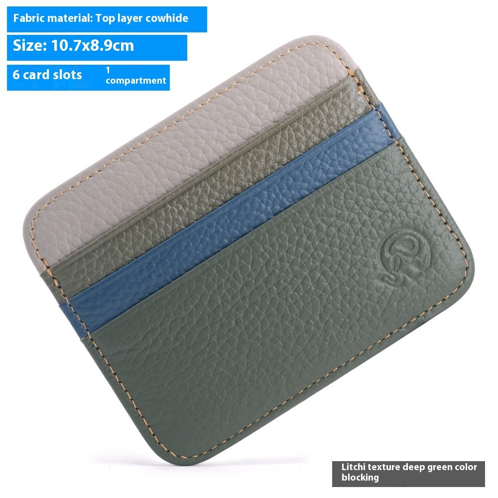 Small Round Elephant First Layer Cowhide Coin Purse Genuine Leather Card Holder