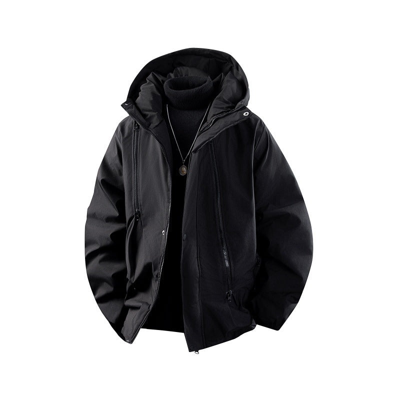 New Thick Cotton Coat Men's Windproof