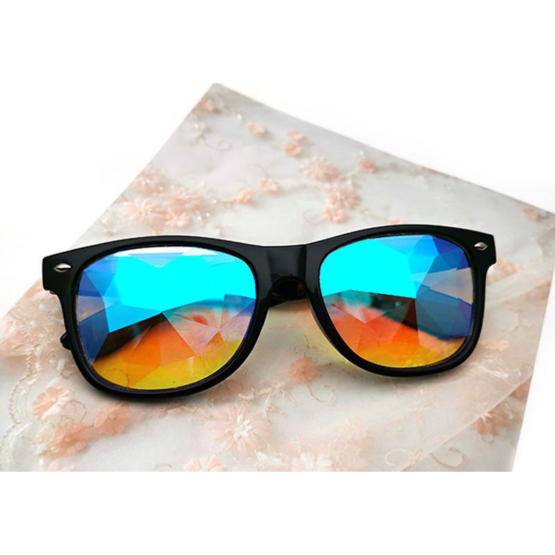 Rice Nail Glass Faceted Kaleidoscope Glasses Dance Bar Photo Props Glasses