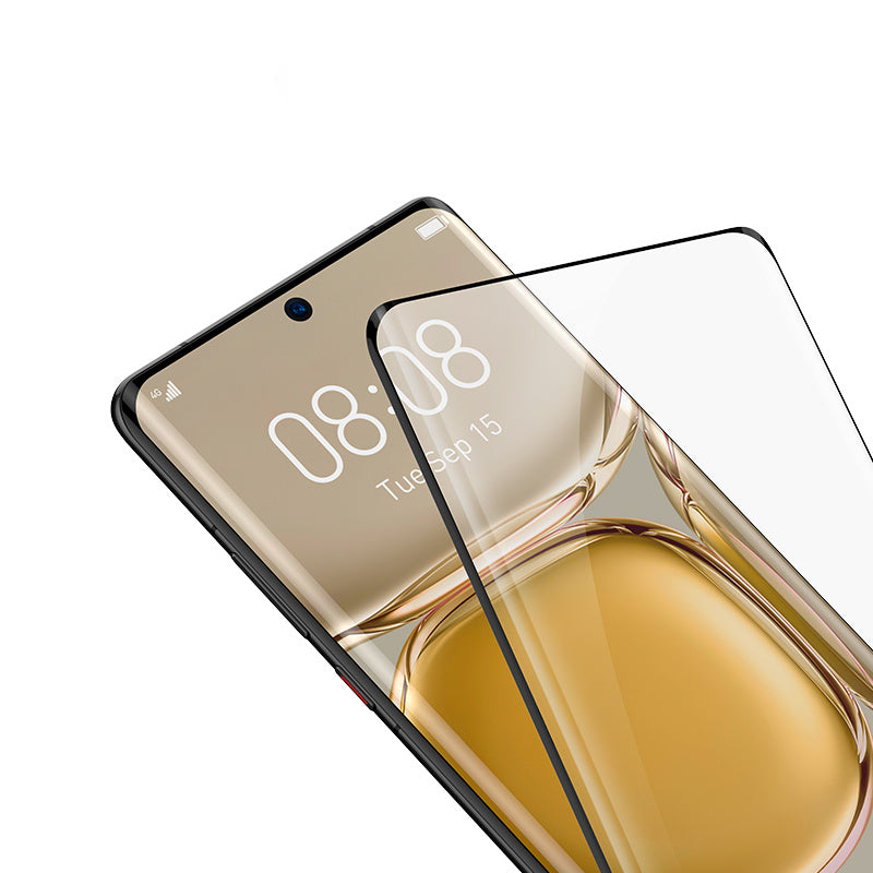 Full Screen Curved Full Adhesive Tempered Film For  P50 Pro Single Pack Black