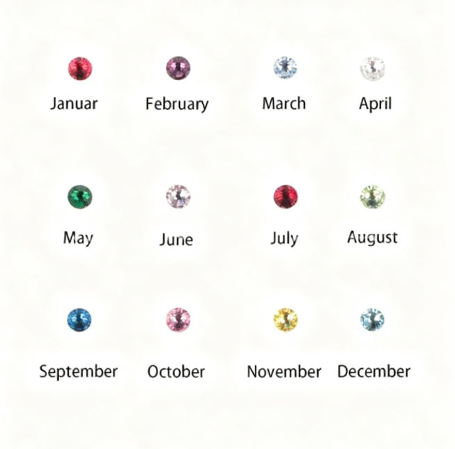 English Name Birthstone Anklet Simple Korean Style All-match Jewelry