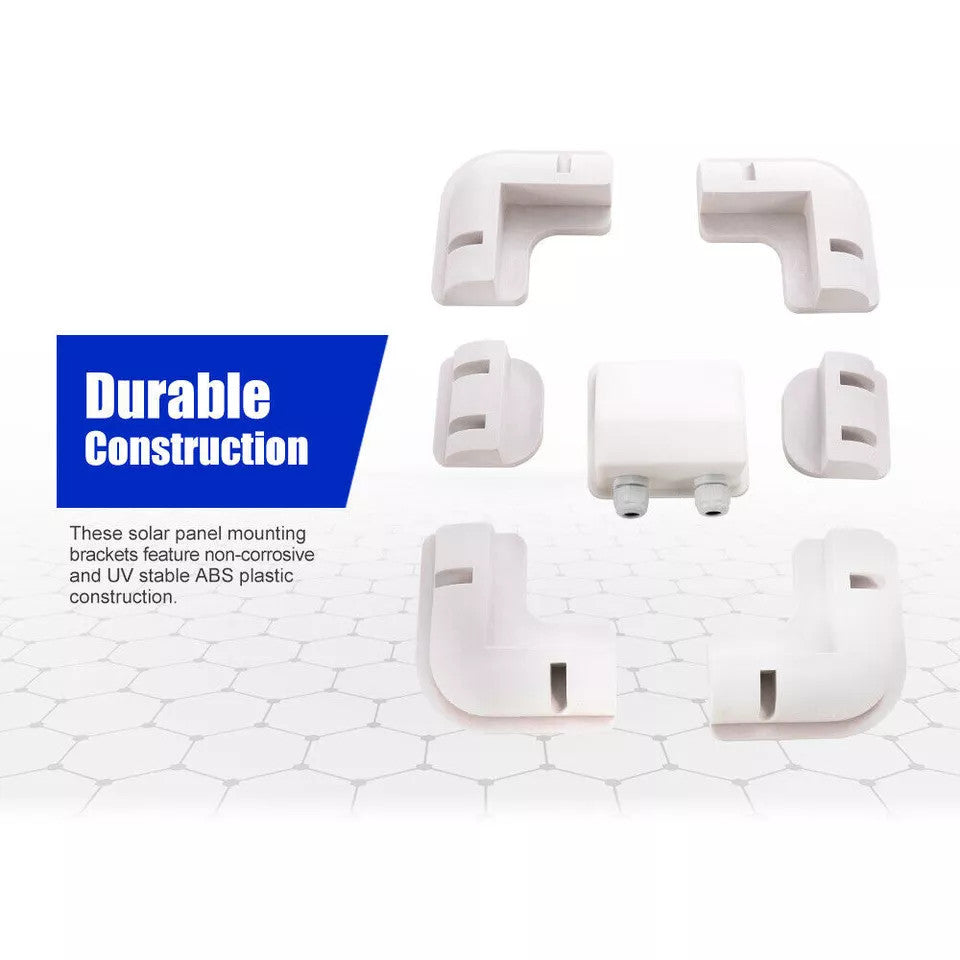 7PCS Solar Panel Mounting Brackets Kit Corner Caravan RV Boat Yacht Roof Mount