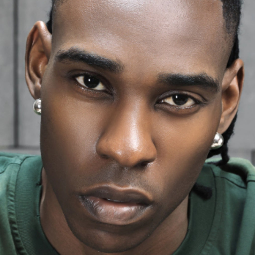 S925 Sterling Silver Earrings Men's Hip-hop Trend Personality