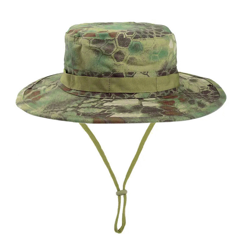 Camouflage Boonie Hat Round Edge Sun-proof Bucket Hat