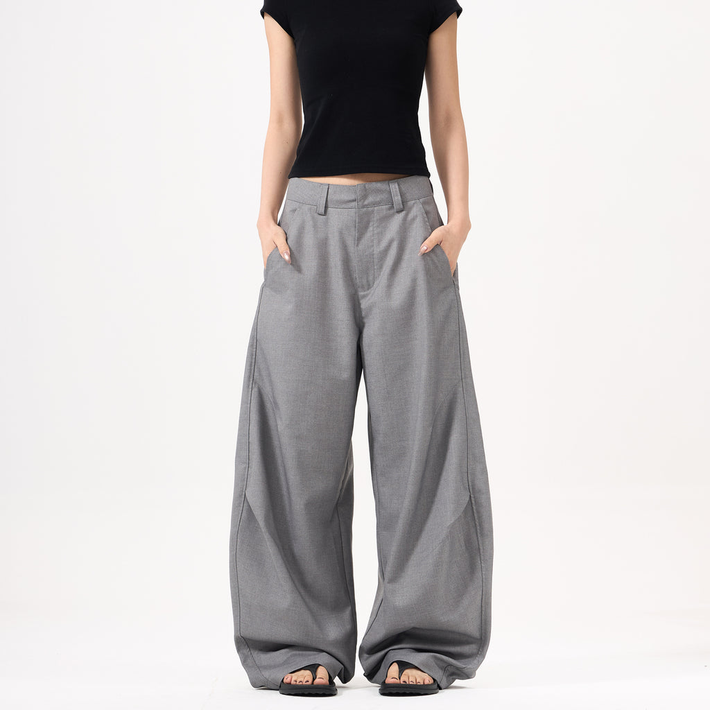 Retro High Grade Pleated Women's Wide-leg Pants