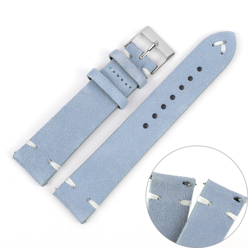 Suede Genuine Leather Strap 18mm 20mm 22mm 24mm