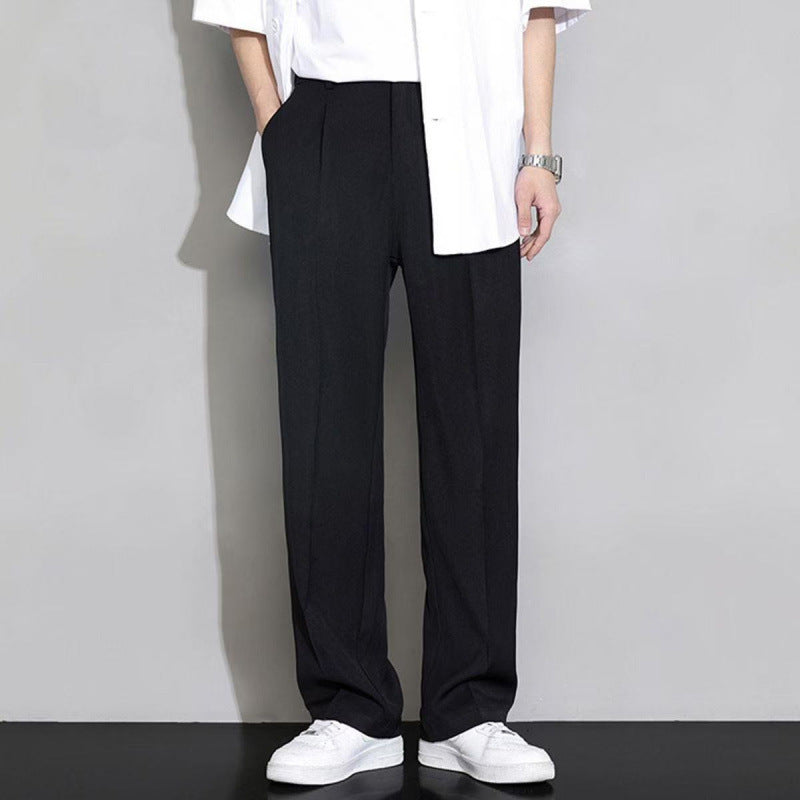 Trendy Ins Draping Design Wide-leg Pants