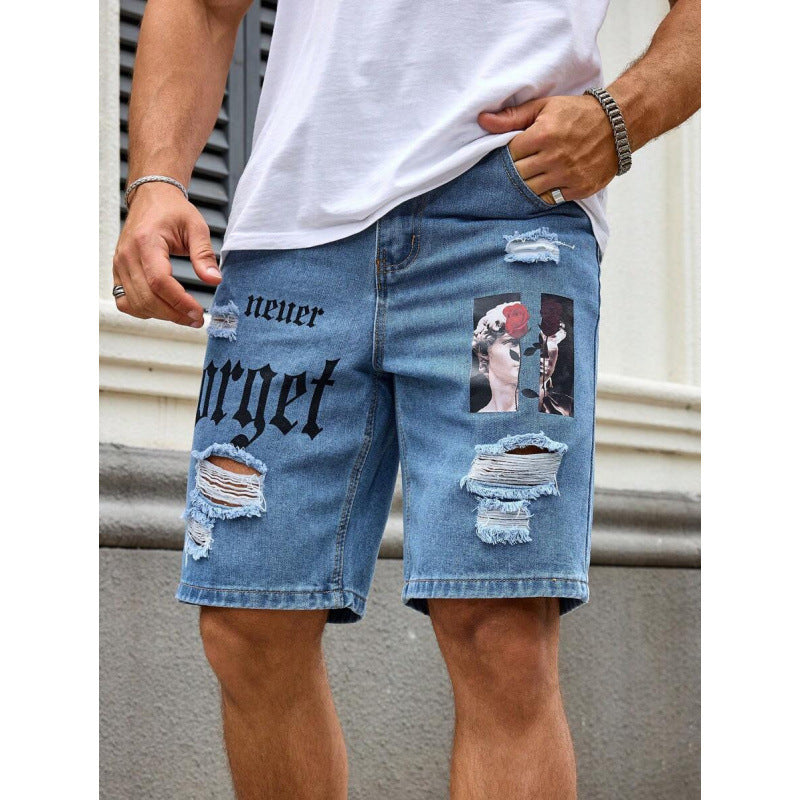 Men's Letter Printed Do The Old Cowboy Shorts