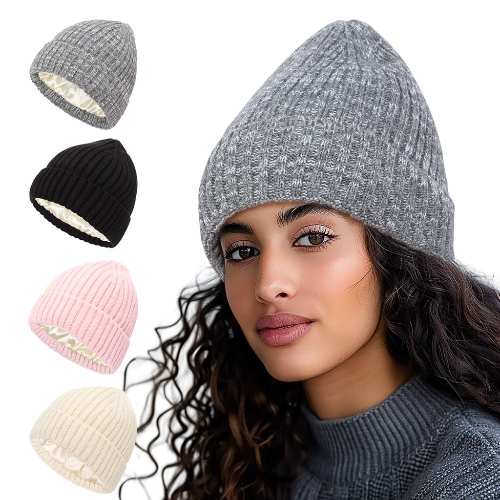New Satin Warm Wool Hat Men And Women