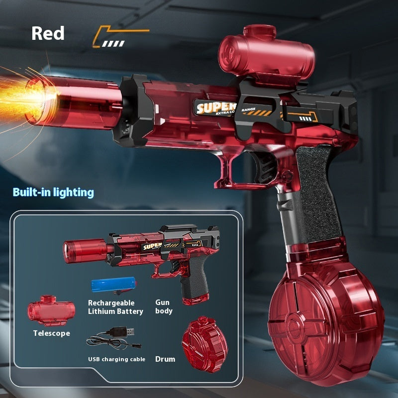 New Ice Mouse Ice Explosion Electric Water Gun Children's High-speed Continuous Hair Linkage Reloading Large Capacity Water Pistols Toy