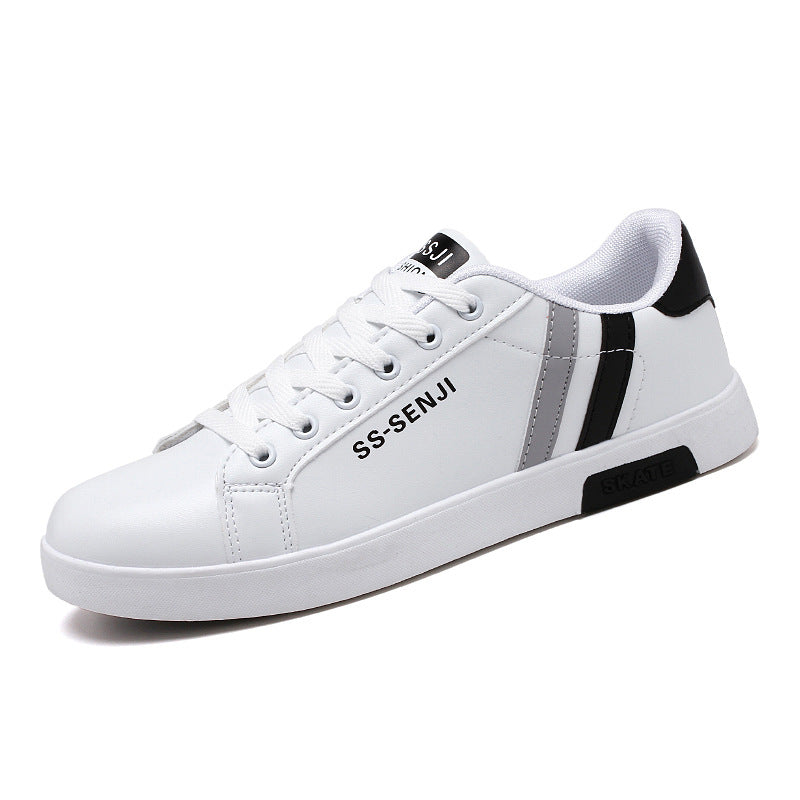 Men's all-match white flat sole shoes