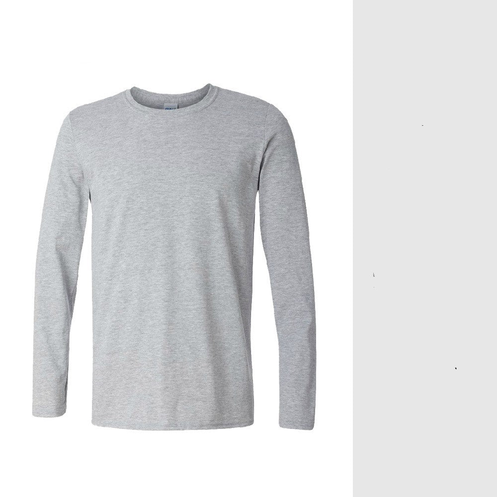 Men's long-sleeved T-shirt carded cotton t-shirt