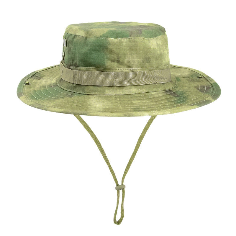 Camouflage Boonie Hat Round Edge Sun-proof Bucket Hat