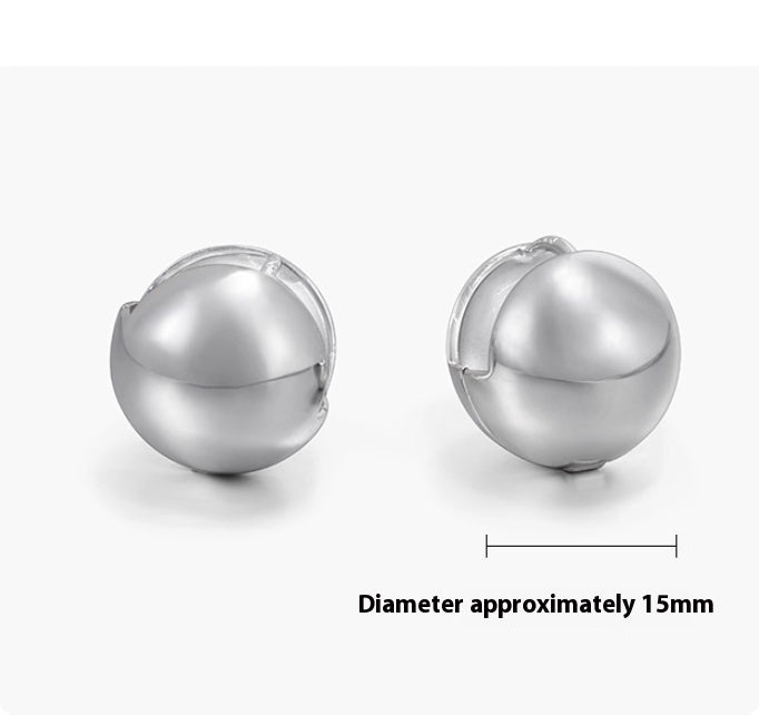 S925 Sterling Silver Earrings Men's Hip-hop Trend Personality