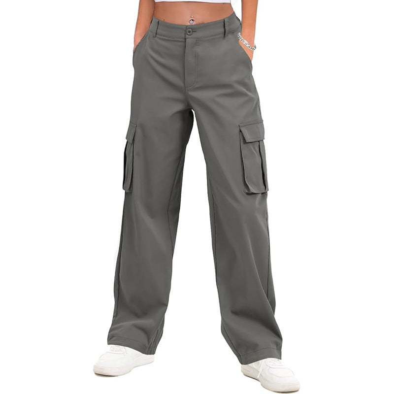 High Waist Street 6 Pockets Overalls Women