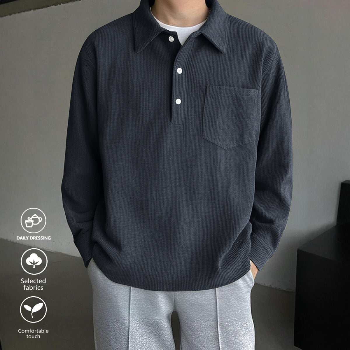 American Retro Casual Bottoming Shirt