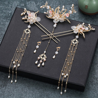 Tassel Full Set Antique Hair Clasp Chinese Style Classical Simplicity Hair Accessories