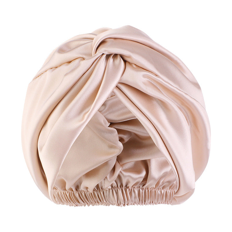 Artificial Silk Double-layer Cross Twist Nightcap