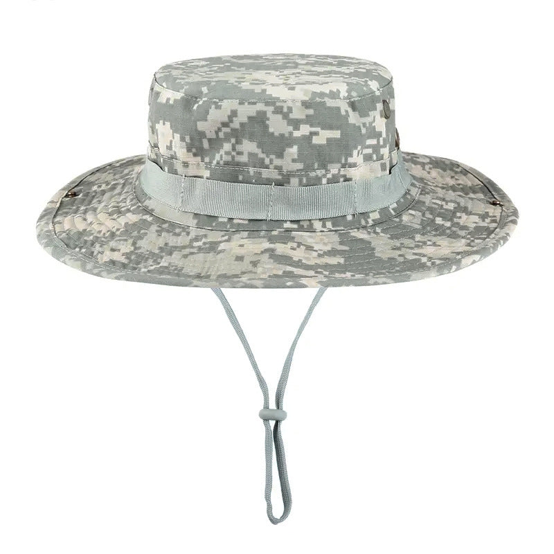 Camouflage Boonie Hat Round Edge Sun-proof Bucket Hat