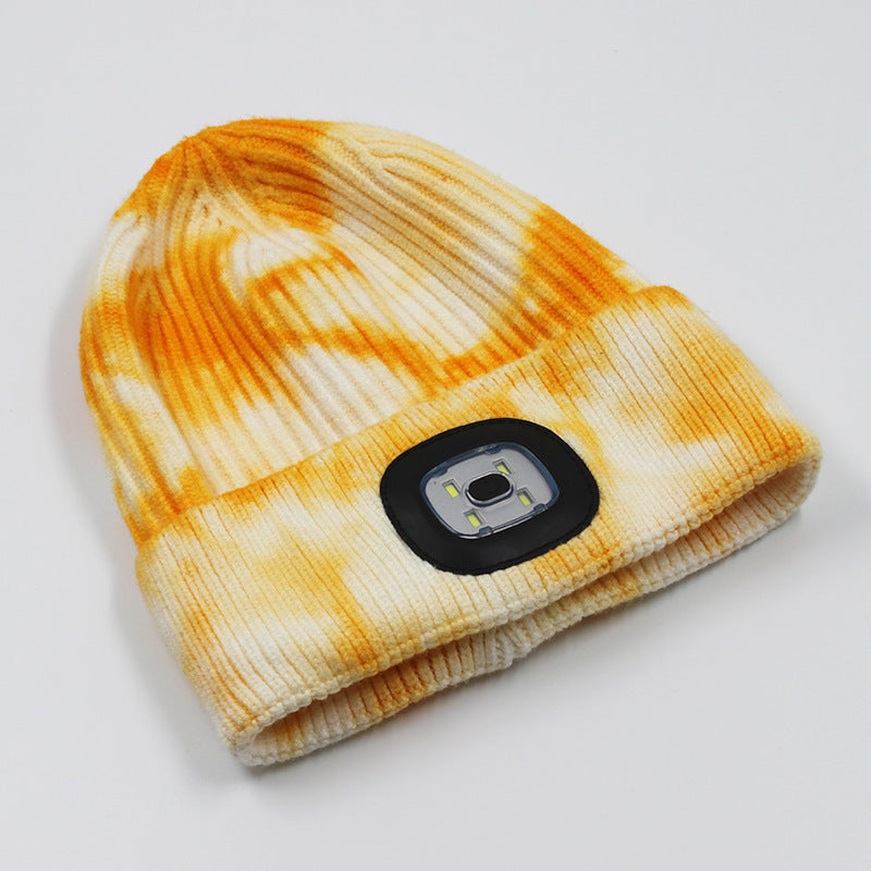 Light LED Upgraded Double-sided USB Rechargeable Wool Luminous Hat