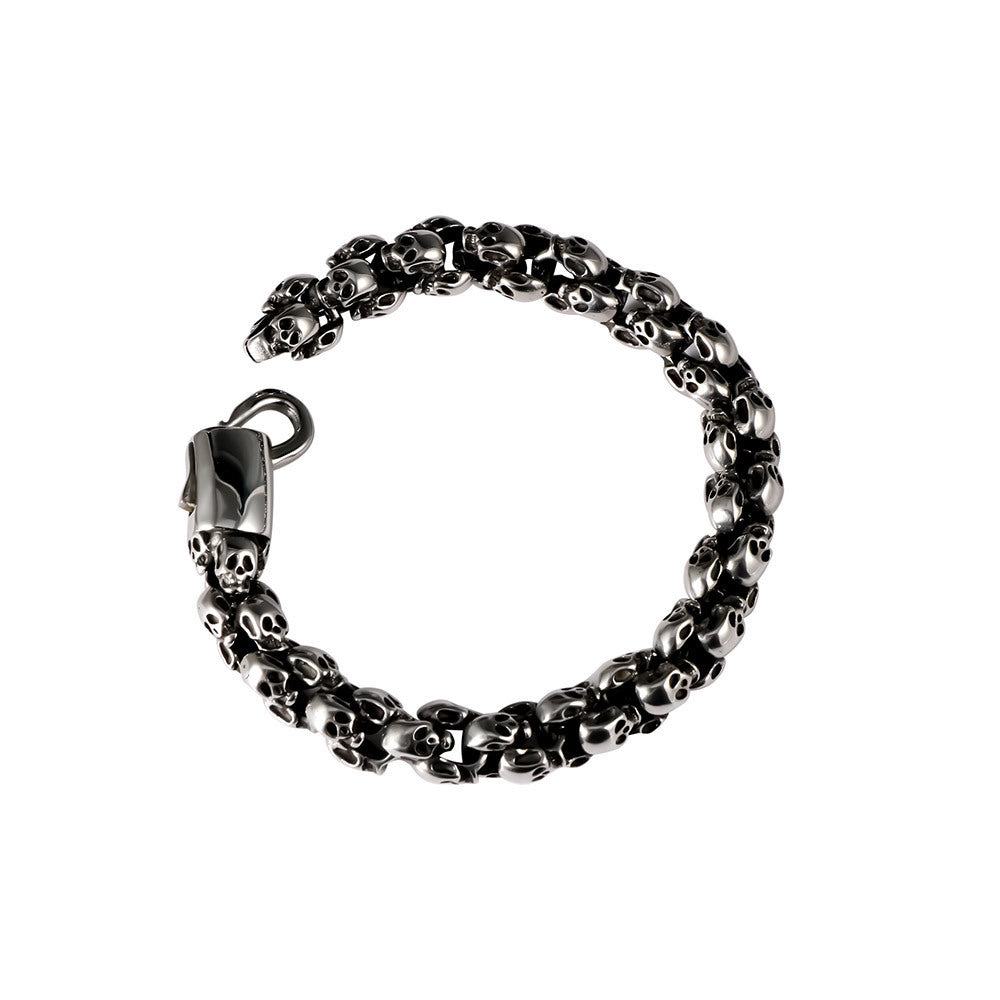 Skull Titanium Steel Men's Bracelet