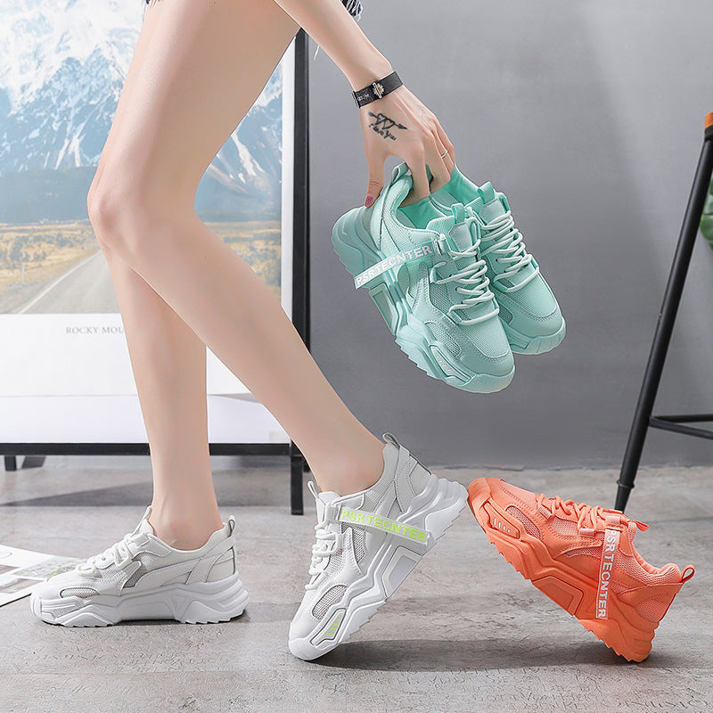 Breathable Old Shoes Women's Mesh Candy Color Sneakers