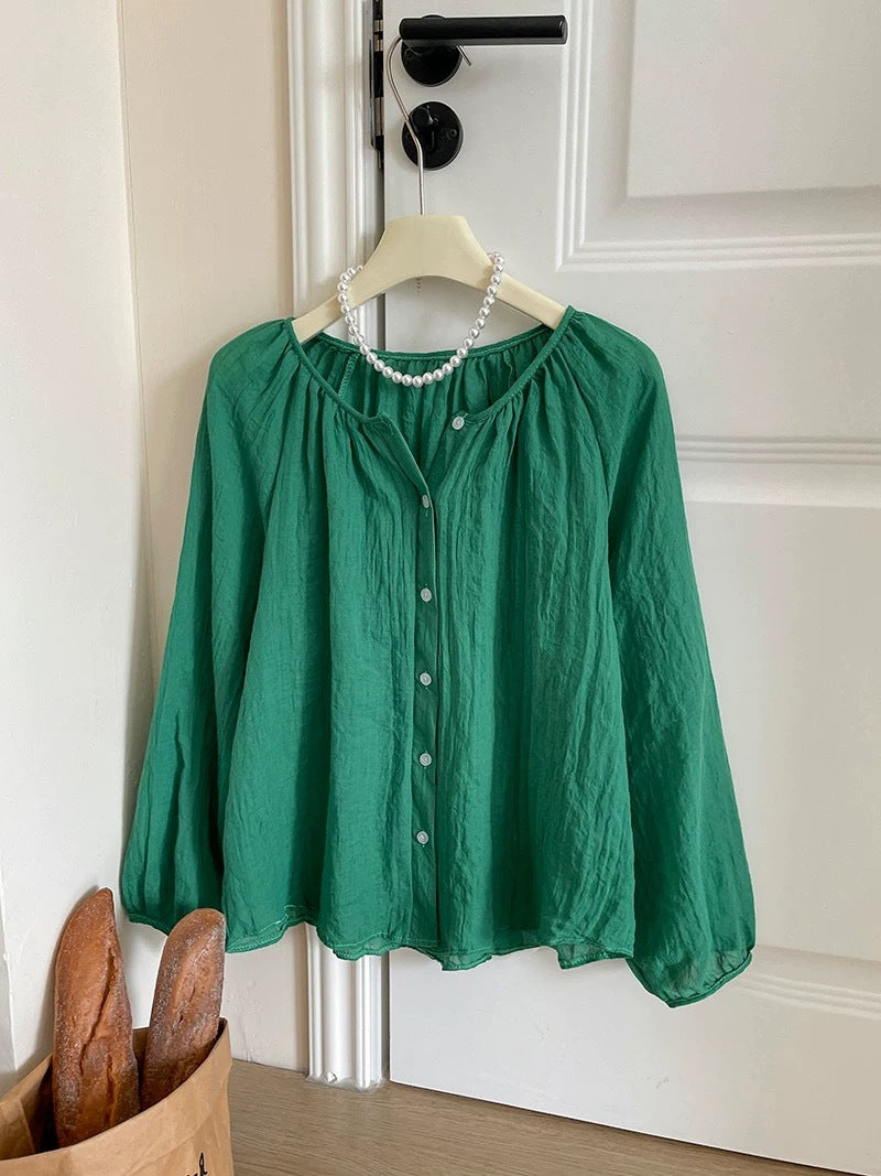 Summer Cotton-Linen Sun-Protective Shirt For Women