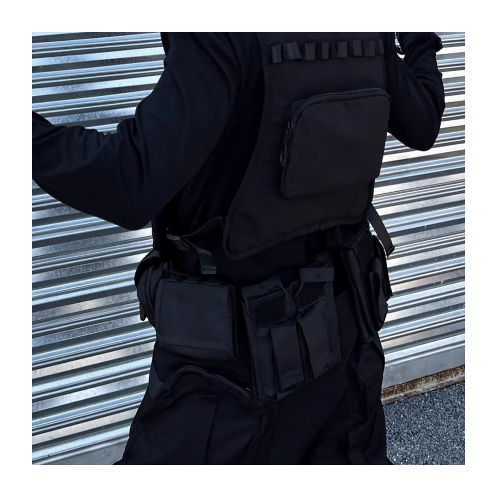High Street Function Detachable Multifunctional Tactical Belt Waist Bag Suit