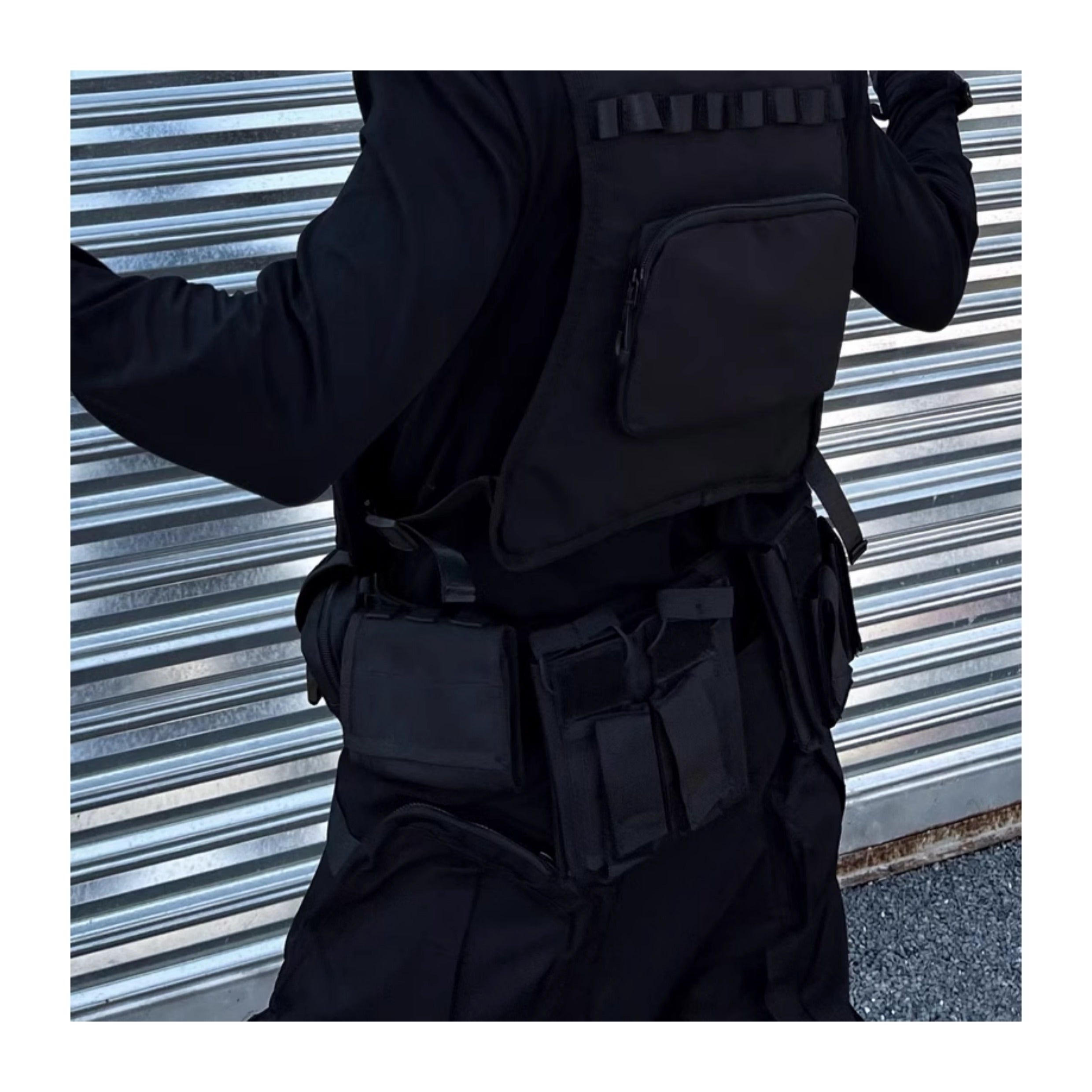 High Street Function Detachable Multifunctional Tactical Belt Waist Bag Suit