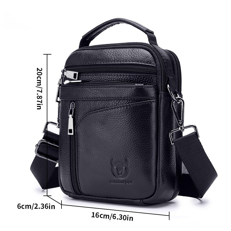 Men's Leather Business Casual Shoulder Messenger Bag