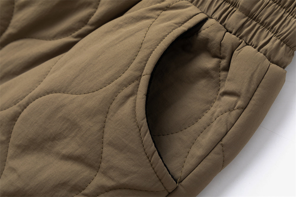 Men's Color Matching Trousers Drawstring Casual Pants