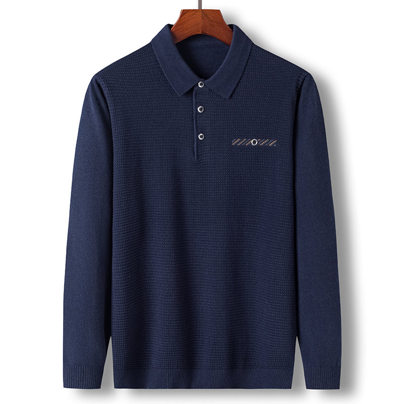 Men's Fashion Long Sleeve Lapel Bottoming Top