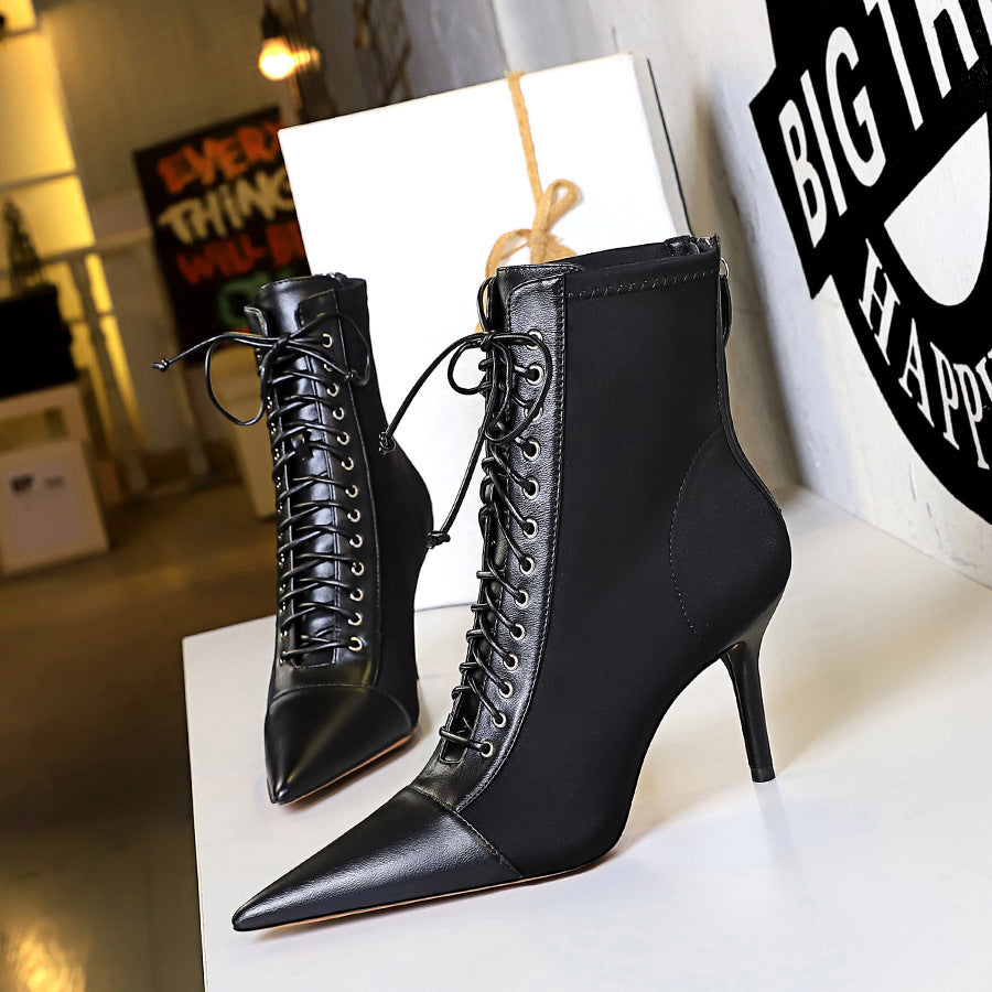 Korean Fashion Sexy Slimming Female Boots Stiletto Heel Shallow Mouth