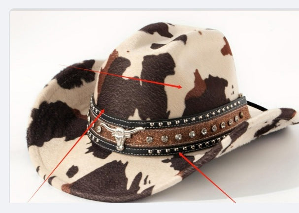 Curved Edge Western Cowboy Hat Men And Women