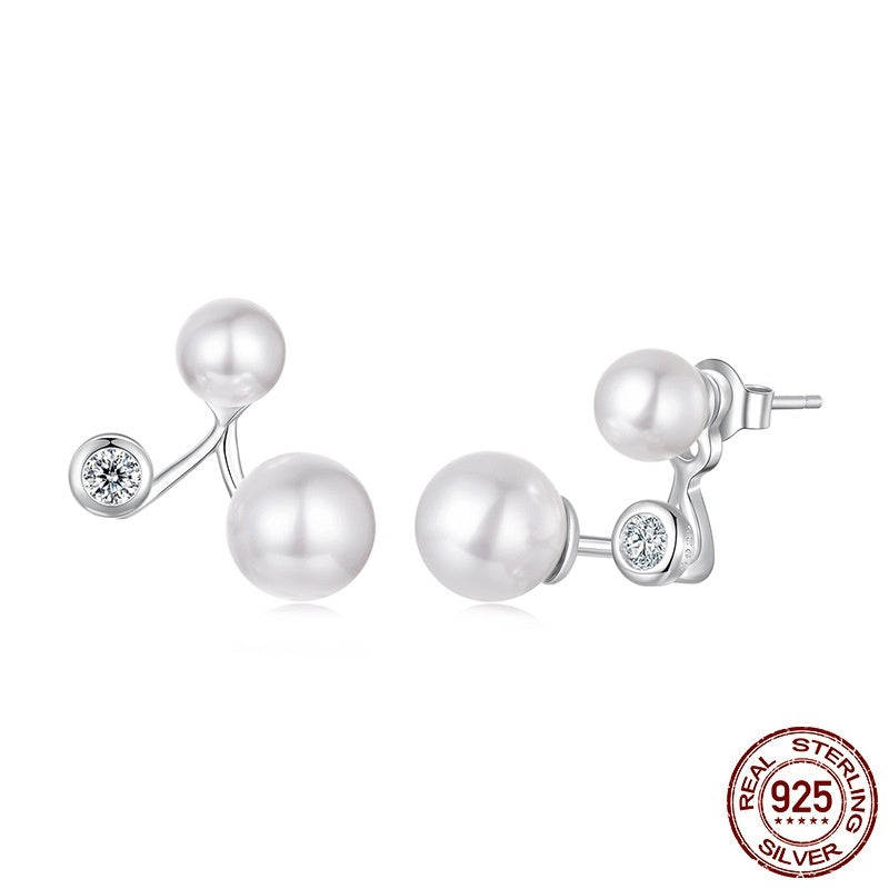Original Design Two Ways Pearl Stud Earrings
