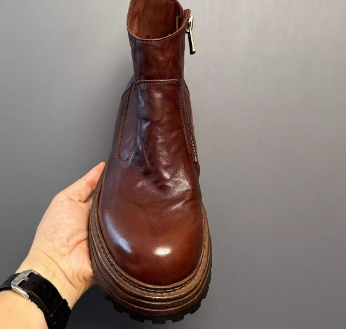 Retro Chelsea Men's Winter Worker Boot Mid-top British