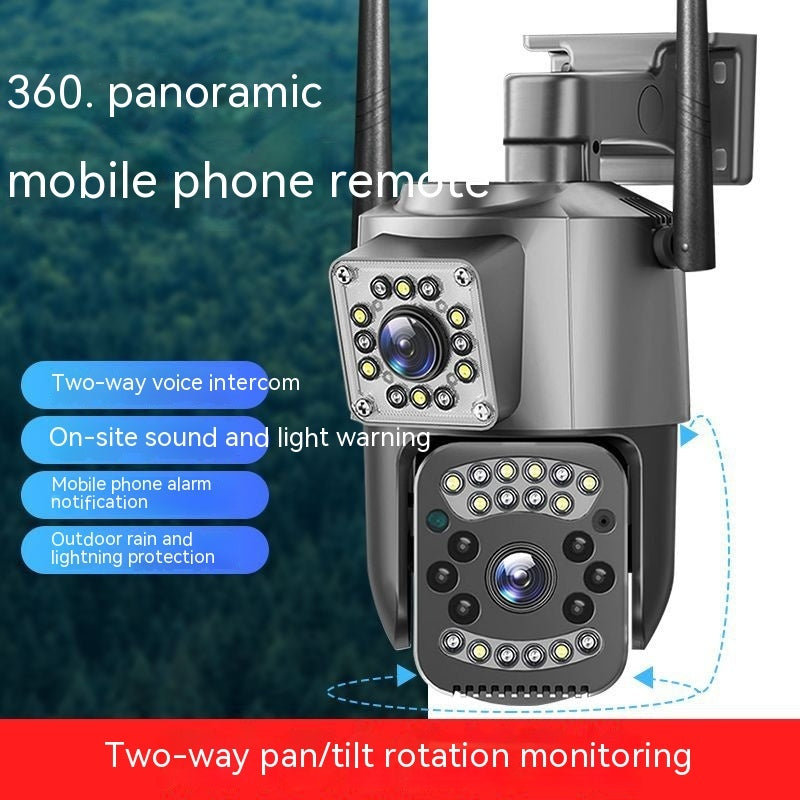 Outdoor Waterproof HD Night Vision Home Monitor Wireless WiFi Remote 4G Dual Camera