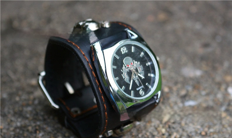 Personalized Men's Skull Square Watch