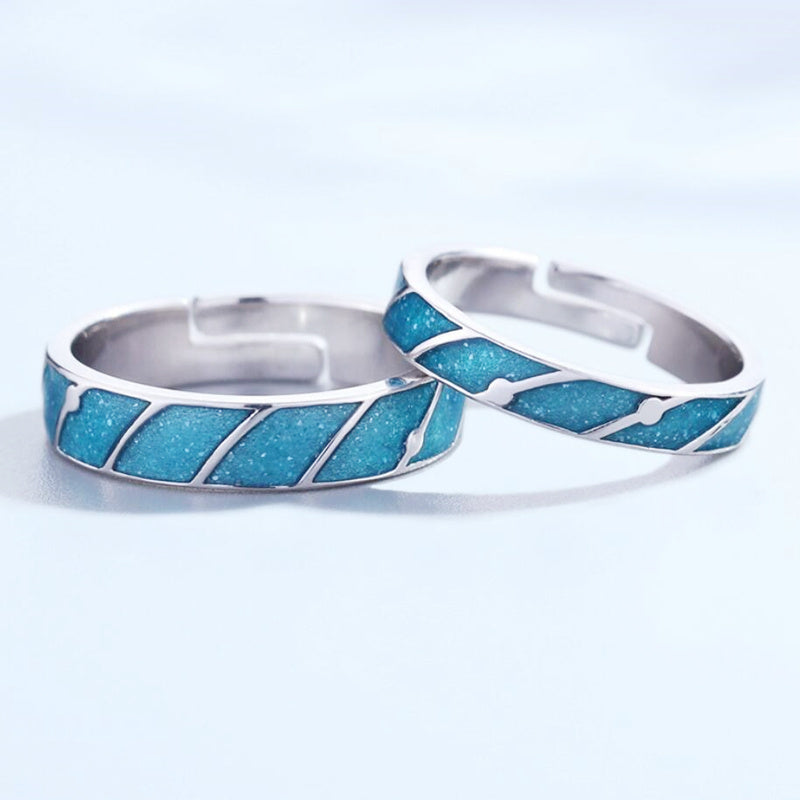 Meteor Shower Couple Rings Long Distance Nostalgic Men And Women Pair Ring